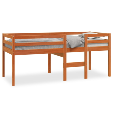 vidaXL viaszbarna tömör fenyőfa magasított ágy 90 x 200 cm ágy és ágykellék