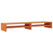 vidaXL viaszbarna tömör fenyőfa monitorállvány 100 x 24 x 13 cm bútor