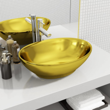 vidaXL vidaXL aranyszínű kerámia mosdókagyló 40 x 33 x 13,5 cm fürdőszoba kiegészítő