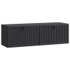 vidaXL vidaXL Fali TV szekrény Fekete 98 x 31 x 30 cm Szerelt Fa