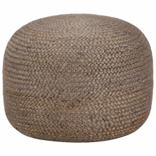 vidaXL vidaXL kézzel készült világosszürke juta puff 45 x 30 cm bútor