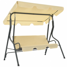 vidaXL vidaXL krém-fehér kerti pavilon hintaszék 170 x 110 x 153 cm kerti bútor