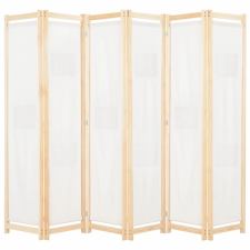 vidaXL vidaXL krémszínű 6-paneles szövetparaván 240 x 170 x 4 cm bútor