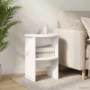 vidaXL vidaXL Oldalsó szekrény 2 pcs Fehér Ø40 x 50 cm Mérnöki fa