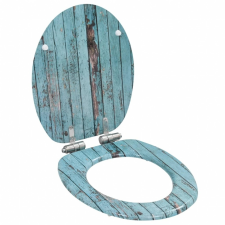 vidaXL vidaXL öreg famintás MDF WC-ülőke lassan csukódó fedéllel fürdőszoba kiegészítő