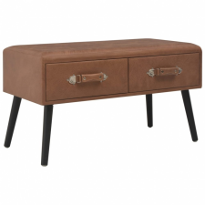 vidaXL vidaXL sötétbarna műbőr kisszekrény 80 x 40 x 46 cm bútor