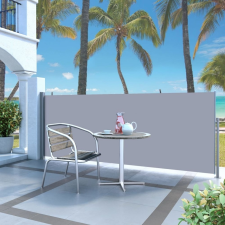 vidaXL vidaXL szürke behúzható oldalsó napellenző 140 x 300 cm fogó