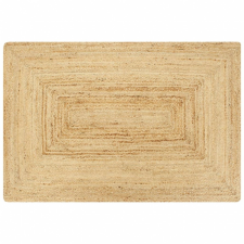 vidaXL vidaXL természetes színű kézzel font jutaszőnyeg 120 x 180 cm lakástextília