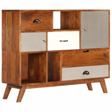 vidaXL vidaXL tömör akácfa tálalószekrény 115 x 35 x 86 cm bútor
