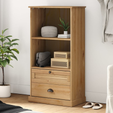 vidaXL VIGO tömör fenyőfa könyvespolc 60x35x114,5 cm bútor
