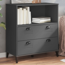 vidaXL VIKEN antracitszürke szerelt fa könyvszekrény 80 x 40 x 90 cm bútor