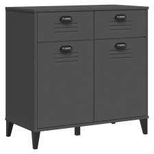 vidaXL VIKEN antracitszürke tömör fenyőfa tálalószekrény 80x40x80 cm (374937) bútor
