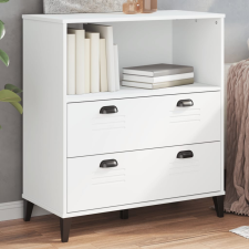 vidaXL VIKEN fehér tömör fenyőfa könyvespolc 80 x 40 x 90 cm bútor