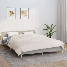 vidaXL világos krémszínű szövet súlyozott takaró 220 x 230 cm 15 kg lakástextília