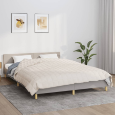 vidaXL világos krémszínű szövet súlyozott takaró 220 x 235 cm 11 kg lakástextília