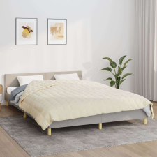vidaXL Világos krémszínű szövet súlyozott takaró 220 x 235 cm 11 kg lakástextília