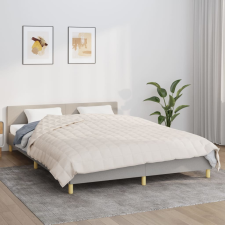 vidaXL világos krémszínű szövet súlyozott takaró 220 x 240 cm 15 kg lakástextília