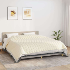 vidaXL világos krémszínű szövet súlyozott takaró 220 x 260 cm 11 kg lakástextília