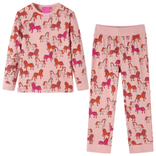 vidaXL Világos rózsaszín hosszú ujjú gyerekpizsama 128 gyerek hálóing, pizsama