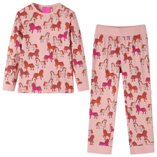 vidaXL Világos rózsaszín hosszú ujjú gyerekpizsama 140 gyerek hálóing, pizsama