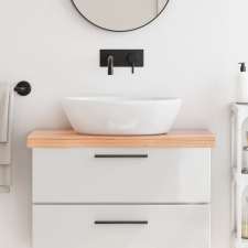 vidaXL világosbarna kezelt tömör fa fürdőszobai pult 80x30x6 cm fürdőszoba bútor