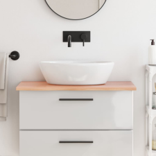 vidaXL világosbarna kezelt tömör fa fürdőszobai pult 80x60x2 cm fürdőszoba bútor