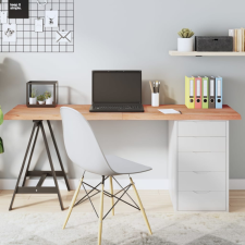 vidaXL világosbarna kezelt tömör tölgyfa asztallap 160x60x4 cm bútor