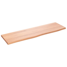 vidaXL világosbarna kezelt tömör tölgyfa fali polc 100x30x2 cm bútor