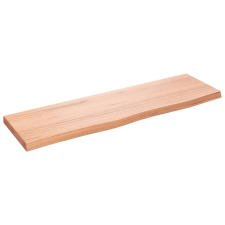 vidaXL világosbarna kezelt tömör tölgyfa fali polc 100x30x(2-4) cm (363681) bútor