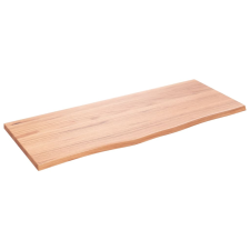 vidaXL világosbarna kezelt tömör tölgyfa fali polc 100x40x2 cm (363683) bútor