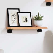 vidaXL világosbarna kezelt tömör tölgyfa fali polc 40x10x2 cm bútor