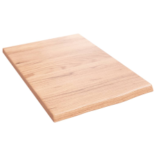 vidaXL világosbarna kezelt tömör tölgyfa fali polc 40x60x2 cm (363635) bútor