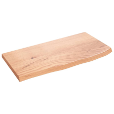 vidaXL világosbarna kezelt tömör tölgyfa fali polc 60x30x2 cm bútor