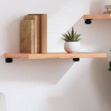 vidaXL világosbarna kezelt tömör tölgyfa fali polc 60x30x(2-4) cm bútor