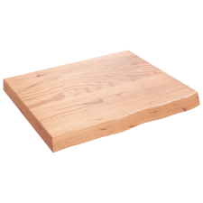vidaXL világosbarna kezelt tömör tölgyfa fali polc 60x50x(2-6) cm (363652) bútor