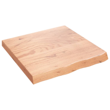 vidaXL világosbarna kezelt tömör tölgyfa fali polc 60x60x(2-6) cm (363655) bútor