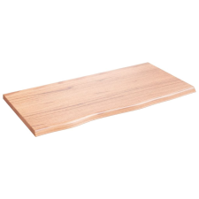 vidaXL világosbarna kezelt tömör tölgyfa fali polc 80x40x2 cm bútor