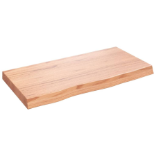 vidaXL világosbarna kezelt tömör tölgyfa fali polc 80x40x(2-6) cm bútor