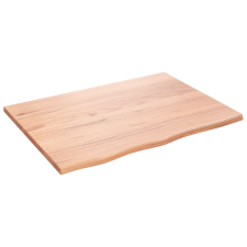 vidaXL világosbarna kezelt tömör tölgyfa fali polc 80x60x2 cm (363671) bútor