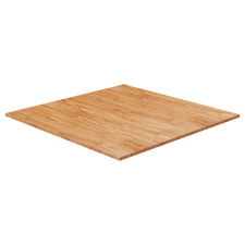 vidaXL világosbarna kezelt tömör tölgyfa négyzet asztallap 90x90x2,5cm bútor