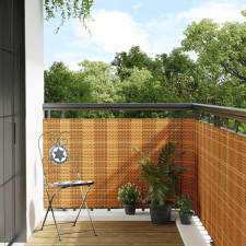 vidaXL világosbarna polyrattan erkélyparaván 300x100 cm kerti bútor