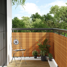 vidaXL világosbarna polyrattan erkélyparaván 300x90 cm kerti bútor
