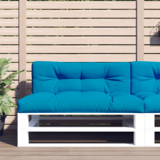 vidaXL világoskék szövet raklappárna 120 x 40 x 12 cm lakástextília
