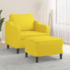 vidaXL világossárga szövet kanapéfotel lábtartóval 60 cm bútor