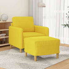 vidaXL világossárga szövet kanapéfotel lábtartóval 60 cm bútor