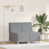 vidaXL Világosszürke 55 cm Szövet Kanapé Szék 2 pcs Világosszürke