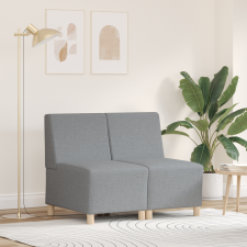 vidaXL Világosszürke 55 cm Szövet Kanapé Szék 2 pcs Világosszürke bútor
