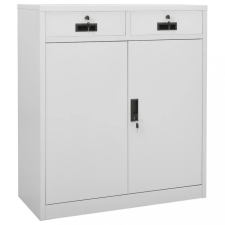 vidaXL világosszürke acél irodai szekrény 90 x 40 x 102 cm üzletberendezés, dekoráció