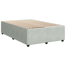 vidaXL világosszürke bársony ágykeret 120 x 200 cm (3285000) ágy és ágykellék