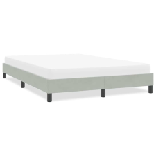 vidaXL világosszürke bársony ágykeret matrac nélkül 140x210 cm ágy és ágykellék